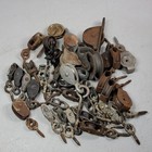 Lot Of 35  Small Vintage Antique Pulley Pulleys 3lbs 12oz