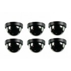 Fake Security Camera 6 Pack Dummy Dome Led Blinking Indoor Outdoor Cctv