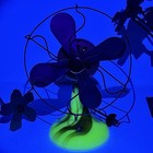 Vidrio Houze Akro Agate Uranium Slag Glass Base Electric Fan Uv Glow Works 1930s