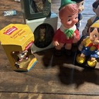 Pinocchio Lot Ornaments Ceramic Figurines Squeak Toy