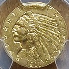 1911-d 2 50 Gold Indian  Pcgs Au-55 Weak D
