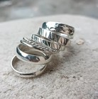 Handmade 925 Sterling Silver Stacking Rings Set  7-piece Ring Jewelry All Size