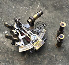 Vintage Collectable Nautical Brass German Marine Working Sextant W  2 Teles