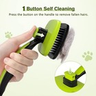 Pecute Self-cleaning Slicker Brush For Dogs  Cats  Lightweight Medium  Green 