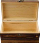 Wooden Box With Hinged Lid - Writable Vintage Gift Box  Handmade Solid Wood Stor