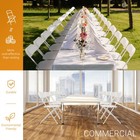 10 Pcs Plastic Folding Chairs Stackable Wedding Party Camping Seats White black