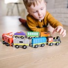 Melissa   Doug Wooden Magnetic Train Cars 8-piece Vehicle Set