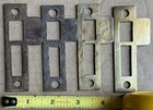 Antique Mortise Metal Door Strike Striker Plates Set Of 4  Two Brass   Two Steel
