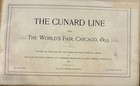 1893 Book The Cunard Line   The World   s Fair Chicago   ss Campania