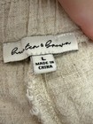 Hunter   Brown Linen Blendpants Womens Size Large Beige Casual Wide Leg