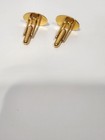 Men s Gold  Filled Oval Metal Cufflinks Pair Bullet Back Toggle Back Naval