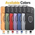 For Iphone 17 Pro Max 16 15 14 Plus 13 12ring Holder Case Card Slot Wallet Cover