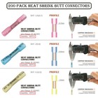 200pcs Assortment Heat Shrink Butt Wire Splice Connectors Set Crimp Terminal Kit
