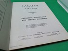Jaguar Car Automobile 4-2 E Type Operating Service Handbook