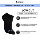 Sperry Women s 9-pack Low Cut Ankle Socks     Breathable  Moisture-wicking 