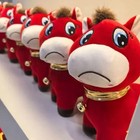 25cm Sad Horse Plush Toy Red Pony Stuffed Animal Soft Cute Gift Doll Home Decor