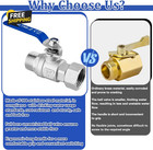 Garden Hose Shut Off Valve 304 Stainless Steel 3 4  Ght Full Flow Water Hose