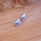 Vintage Handmade Sterling Silver Cufflink  925 Cuff Links With Flower Engraved