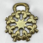 Brass Horse Medallion Antique English Star Sun Center Club Clover Show Harness