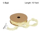 Yellow Solid Satin Double Ruffle Edge Ribbon 1 Inch X 10 Yards Sewing Crafts
