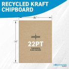 25 Chipboard Sheets 8 5 X 11 Inch - 22pt  point  Light Weight Brown Kraft Cardb