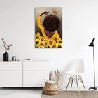 Black Queen Poster African American Wall Art Black Girl Sunflower Canvas 