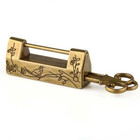 Chinese Vintage Antique Locks Lock Excellent Brass Carved Word-padlock Old Style