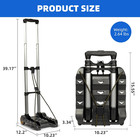 Small Folding Luggage Cart  Hand Truck With 2 Wheels  Solid Lightweight Aluminum