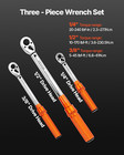 Click Torque Wrench Set - 3 Pcs  1 4  3 8  1 2 Inch Drive    Dual-direction   Pr