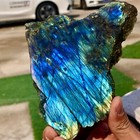 393g Natural Gorgeous Labradorite Quartzcrystal Stone Specimen Healing