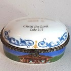 Nativity Porcelain Trinket Box Luke 2 11 To You Is Born A Savior Christ The Lord