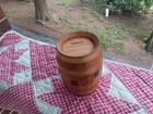 Vintage Wood Barrel Bank Snyder County Trust Co Pa Advertising Coin Piggy Bank