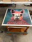  llama Life  Upcycled Coffee Table   End Table - Decoupage   Hand Painting