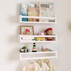 Nursery Floating Shelves  White Nursery Book Shelves For Wall  16 Inch Wall 