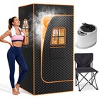 Naizea Sauna Box Portable Steam Sauna With 3l 1200w Steamer Remote Control Chair