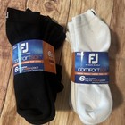 12 Pairs Footjoy Mens Quarter Comfortsof Black   White Golf Socks Value Pack New