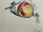 Paul C  zanne Drawing On Paper  handmade  Signed And Stamped Mixed Media 