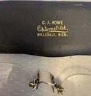 Antique Gold Filled Pince Nez 10k Gf Nose Bridge No Chain In Optometrist Case