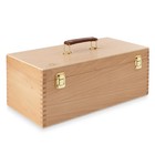 Large Wooden Artist Tool Box  Portable Brush Storage Box Organizer With Drawer