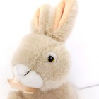 Prarie Marketing Vintage Brown Rabbit Plush Stuffed Animal Peach Bow Ears 10 