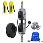 Block And Tackle 4400lbs Breaking Strength Heavy Duty Pulley Hoist  65 Ft Rope