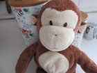 Ty Pluffies Dangles Monkey Plush Stuffed Toy Brown Cream 10 Inch 2014
