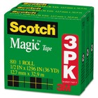 Scotch Magic Tape Refill 1 2  X 1296  1  Core Clear 3 pack 810h3