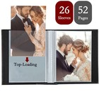 Photo Album 8x10 Clear Pages Pockets Leathe Cover Slip Slide In Photo Album 