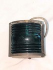 Antique Vintage Brass   Glass Boat Yacht Navigation Running Light Starboard Side