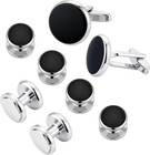 Cufflinks For Men And Tuxedo Shirt Studs Set With Gift Box Stainless Steel Cuff