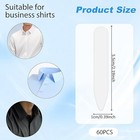 60pcs 2 2  Plastic Collar Stays For Men Dress Shirts Waterproof Shirt Inserts