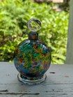 Kaleidoscope  4    Murano Glass Perfume Bottle Primary Mosaic Stained Glass Blown