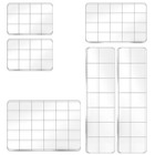 6pcs Acrylic Blocks For Stamping Set Clear Stamping Blocks Tools With Grid Lines