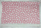 Pink White Heart Baby Girl Blanket Raised Minky Dot Backside 30x40 Unbranded
